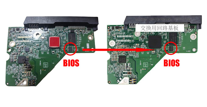 hdd 基盤交換、hdd基板交換、 ハードディスク基板交換 